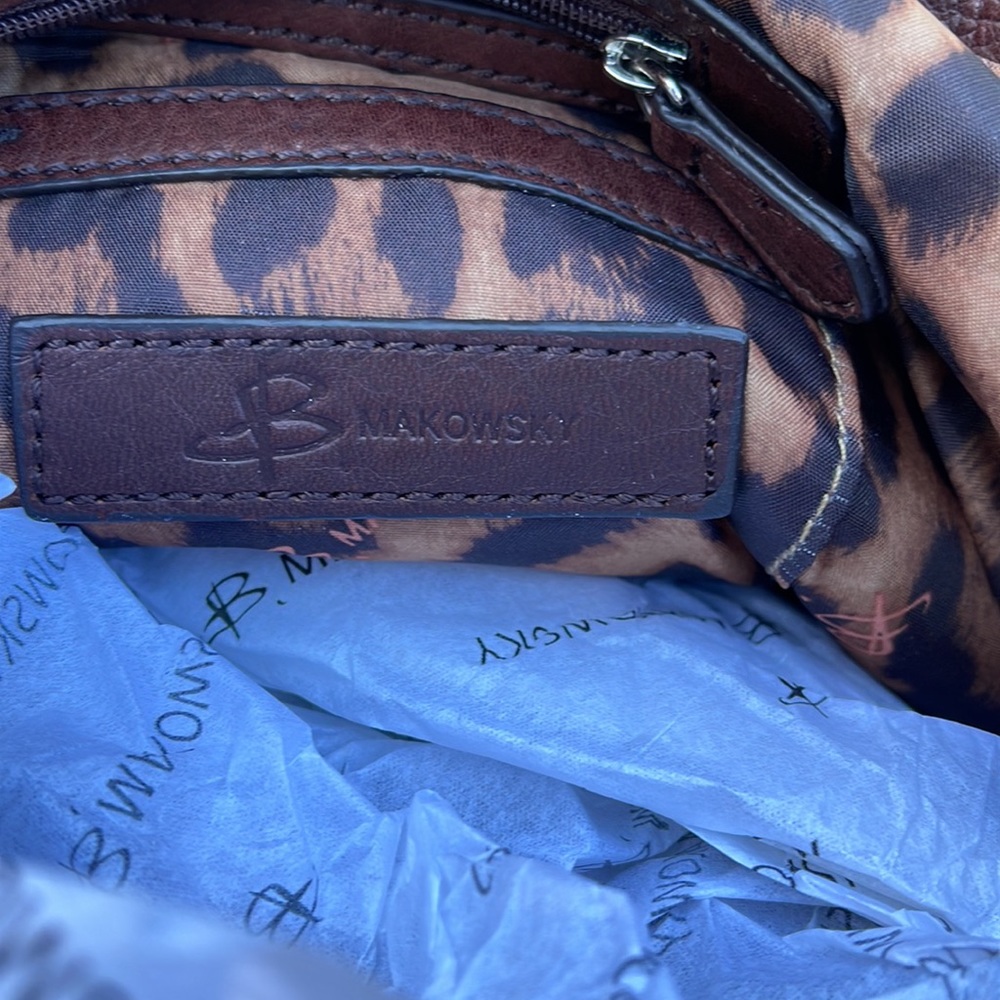 B. Makowsky Lether Leopard Purse - Picture 5 of 7